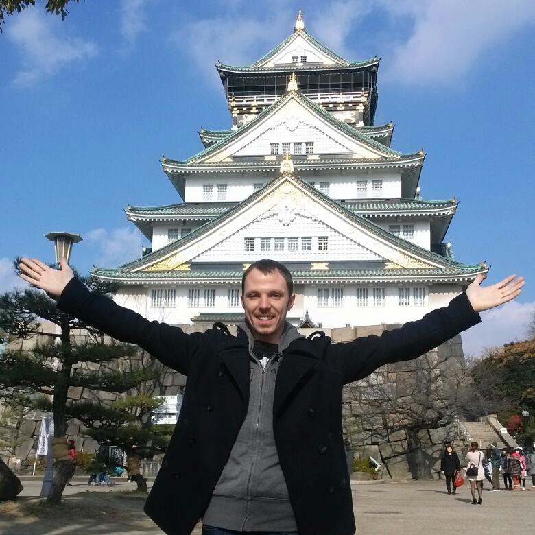 Tim at Osaka Castle in Japan
