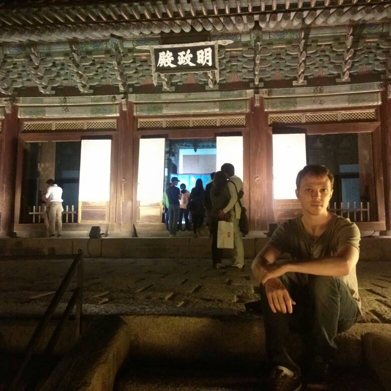 Tim at a Palace in Seoul